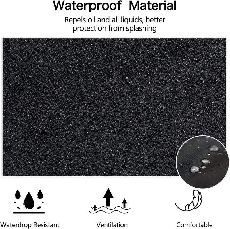 Homsolver Waterproof Rubber Vinyl Apron for Unisex Adult, Adjustable, Lightweight, Chemical Resistant Extra Long Work Apron - Image 2